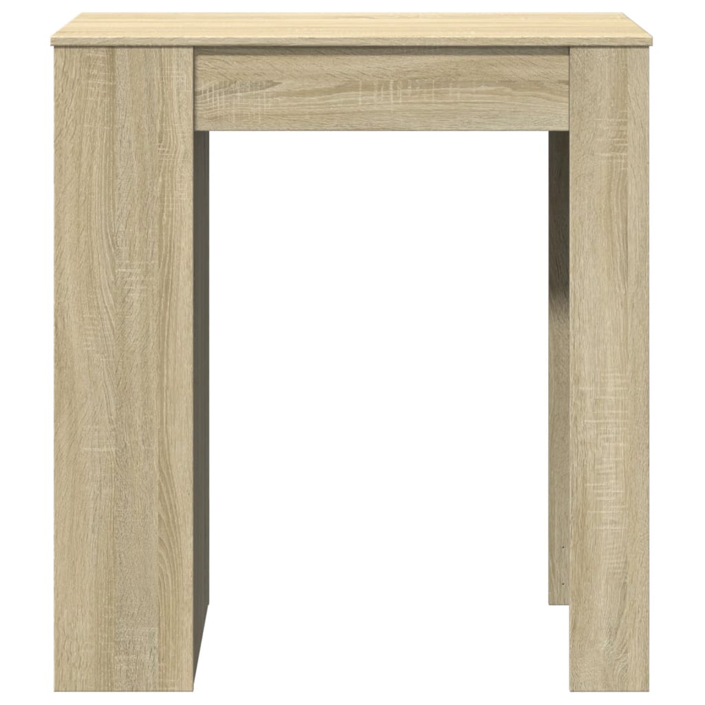 vidaXL Mesa alta bar con estantes madera roble Sonoma 95x47x103,5 cm