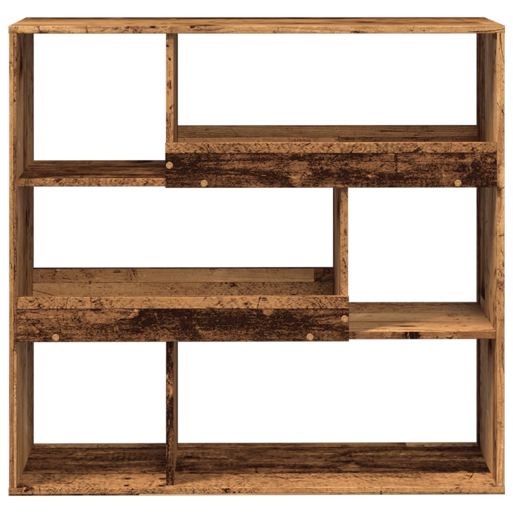 vidaXL Estantería/divisor de espacios madera envejecida 100x33x94,5 cm