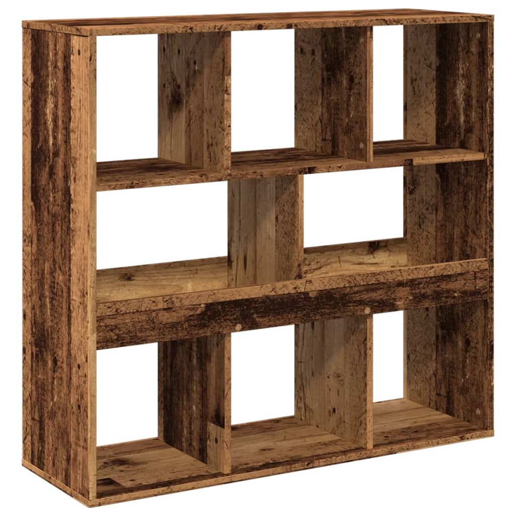 vidaXL Estantería/divisor de espacios madera envejecida 100x33x94,5 cm