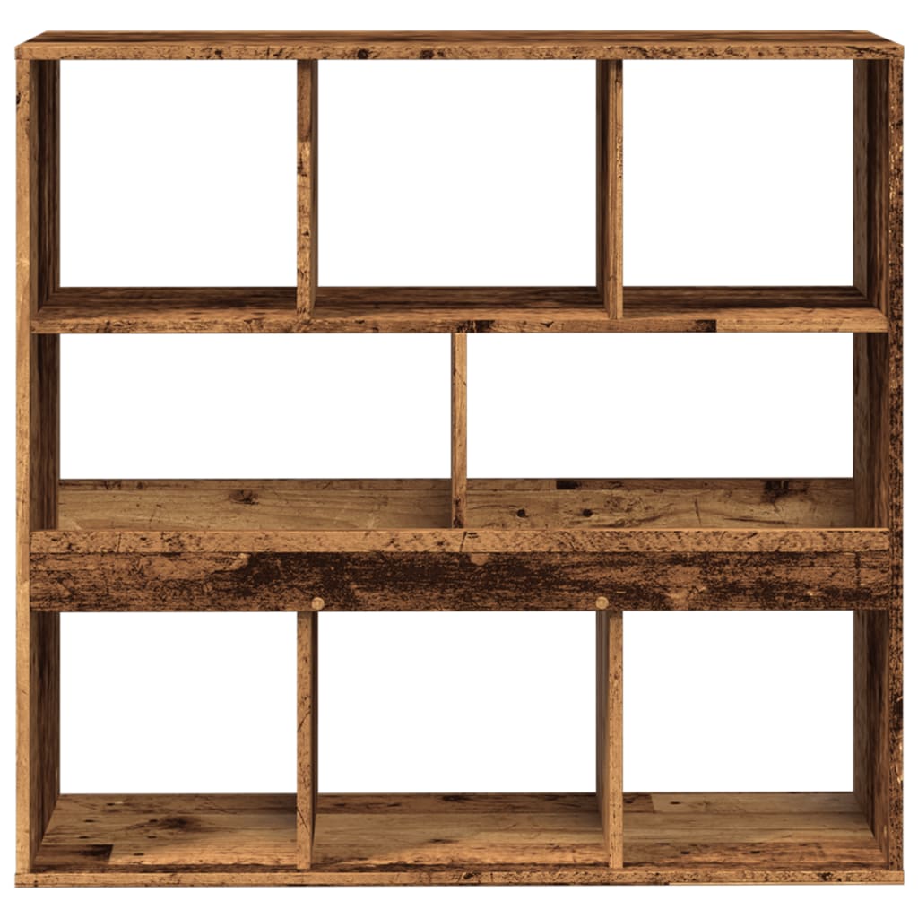 vidaXL Estantería/divisor de espacios madera envejecida 100x33x94,5 cm