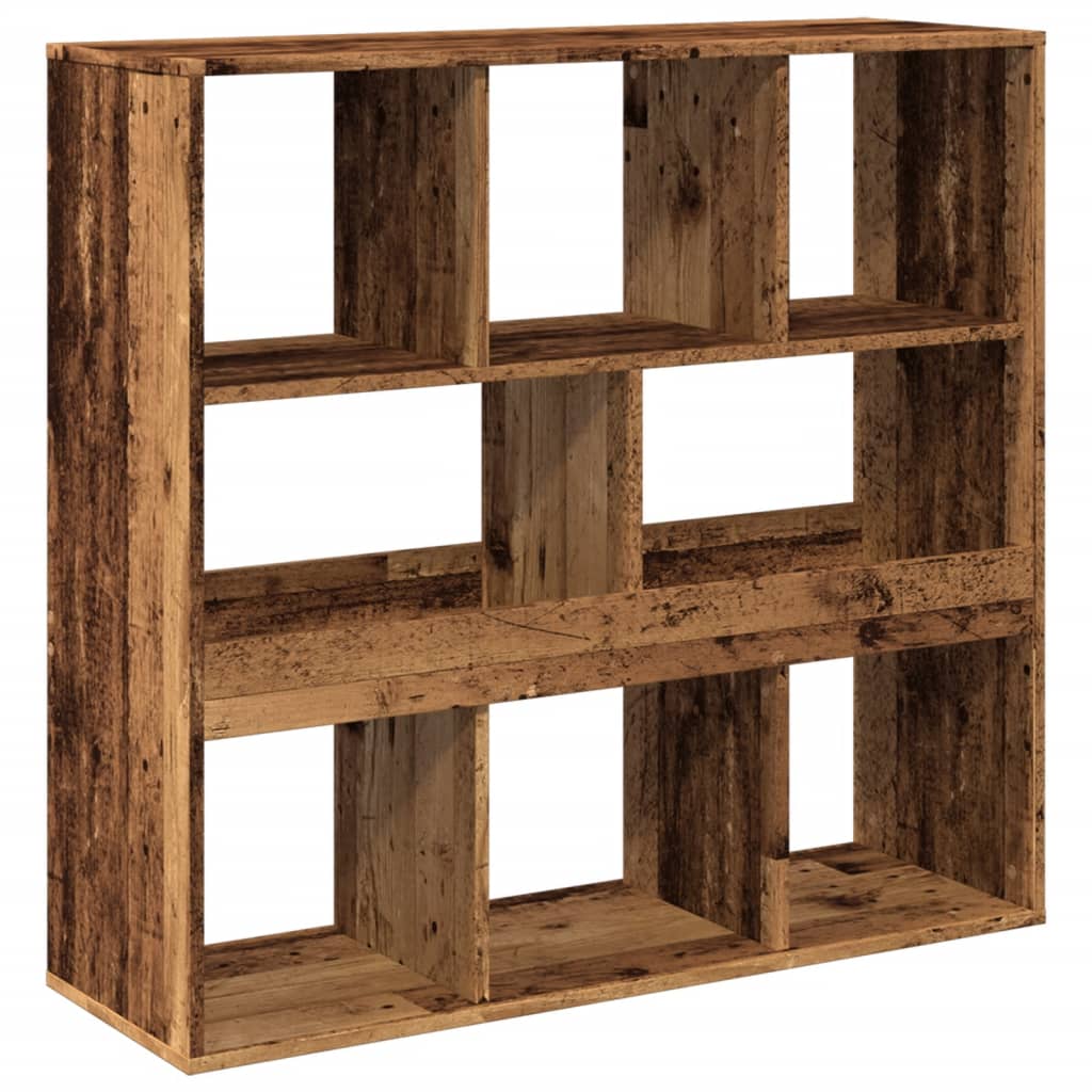 vidaXL Estantería/divisor de espacios madera envejecida 100x33x94,5 cm