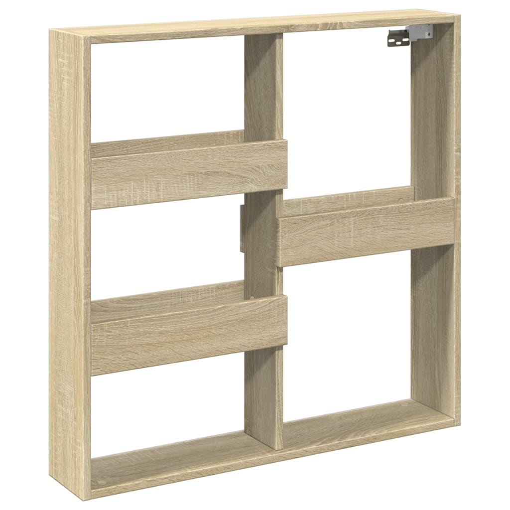 vidaXL Armario de pared madera de ingeniería roble Sonoma 80x15x80 cm