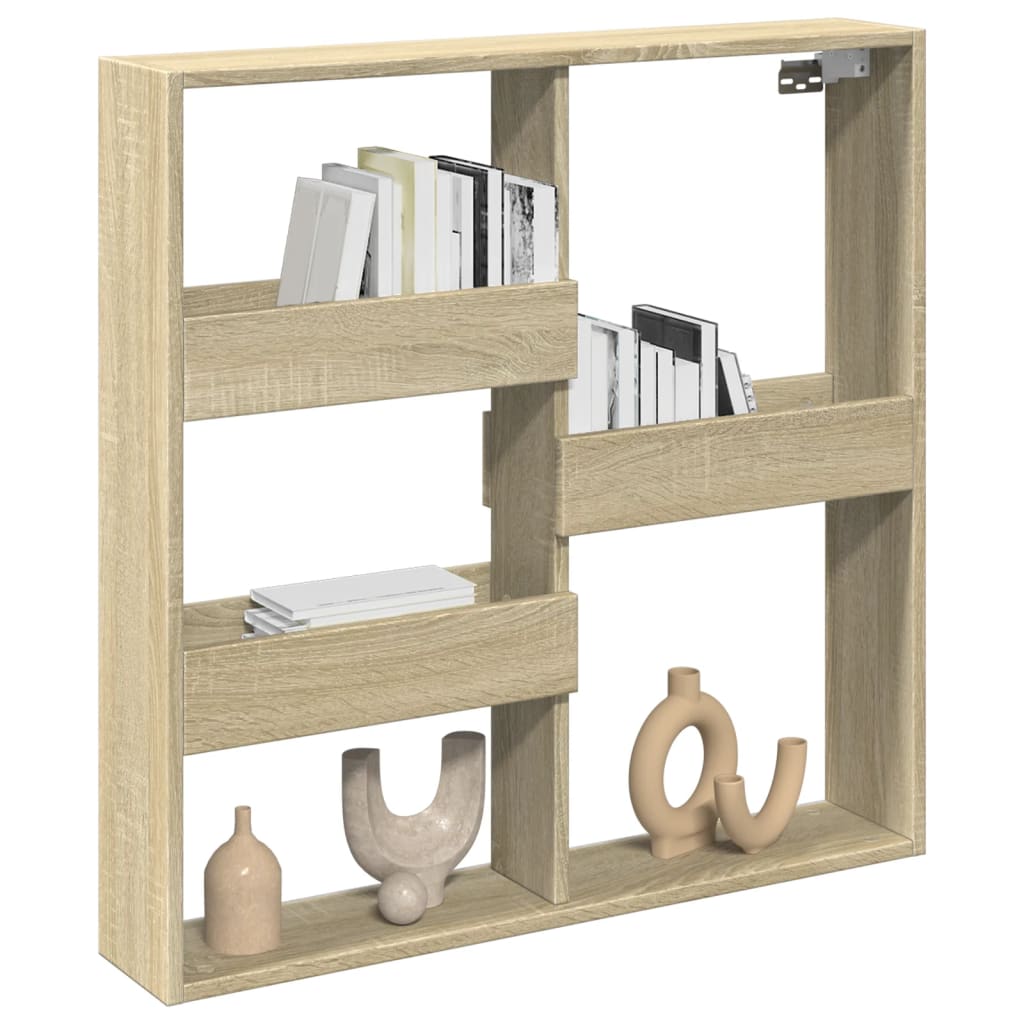 vidaXL Armario de pared madera de ingeniería roble Sonoma 80x15x80 cm