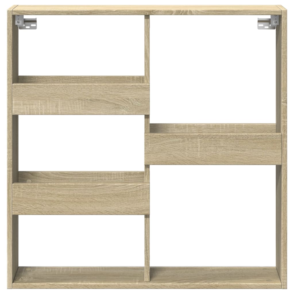 vidaXL Armario de pared madera de ingeniería roble Sonoma 80x15x80 cm