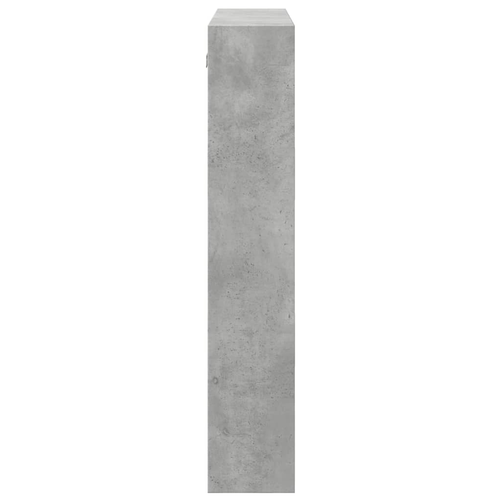 vidaXL Armario de pared madera ingeniería gris hormigón 80x15x80 cm