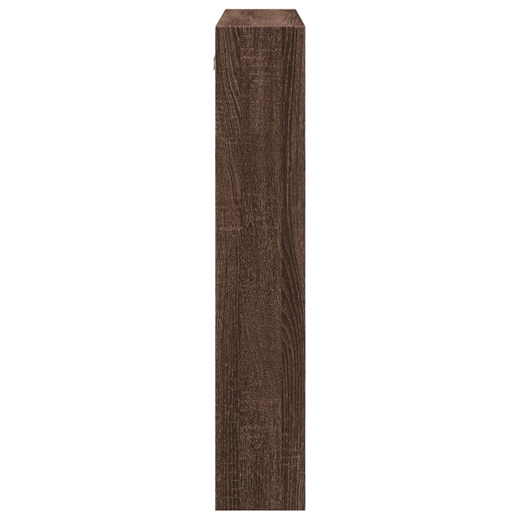 vidaXL Armario de pared madera de ingeniería marrón roble 80x15x80 cm