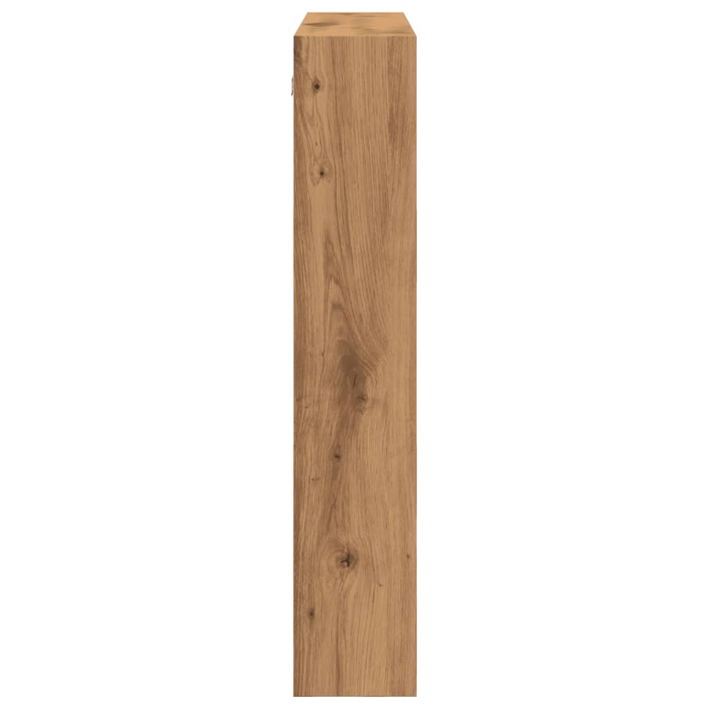 vidaXL Armario de pared madera ingeniería roble artesanal 80x15x80 cm