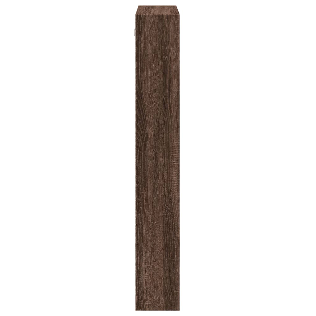 vidaXL Armario de pared madera de ingeniería marrón roble 50x15x100 cm