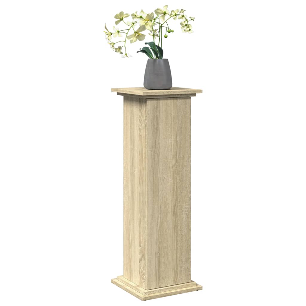 vidaXL Pedestal expositor con almacenaje roble Sonoma 31x30x90 cm