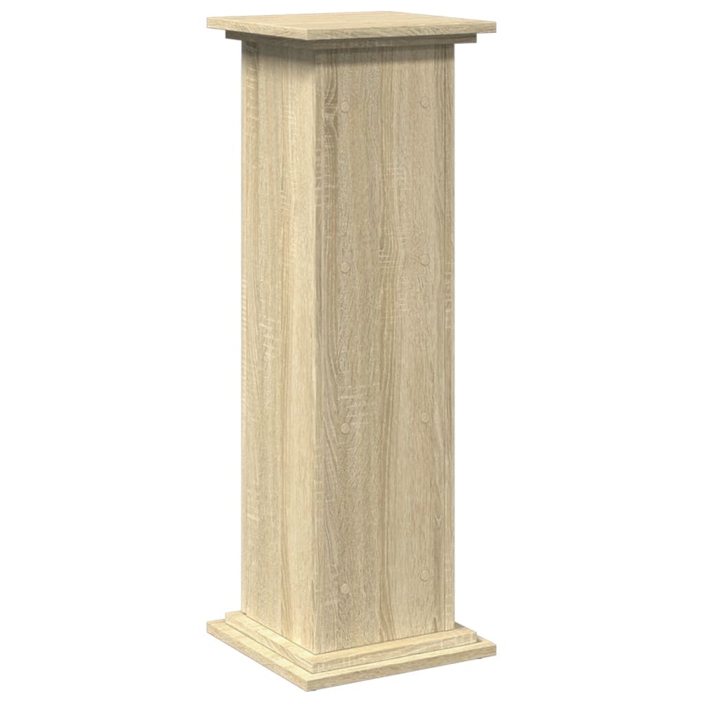 vidaXL Pedestal expositor con almacenaje roble Sonoma 31x30x90 cm