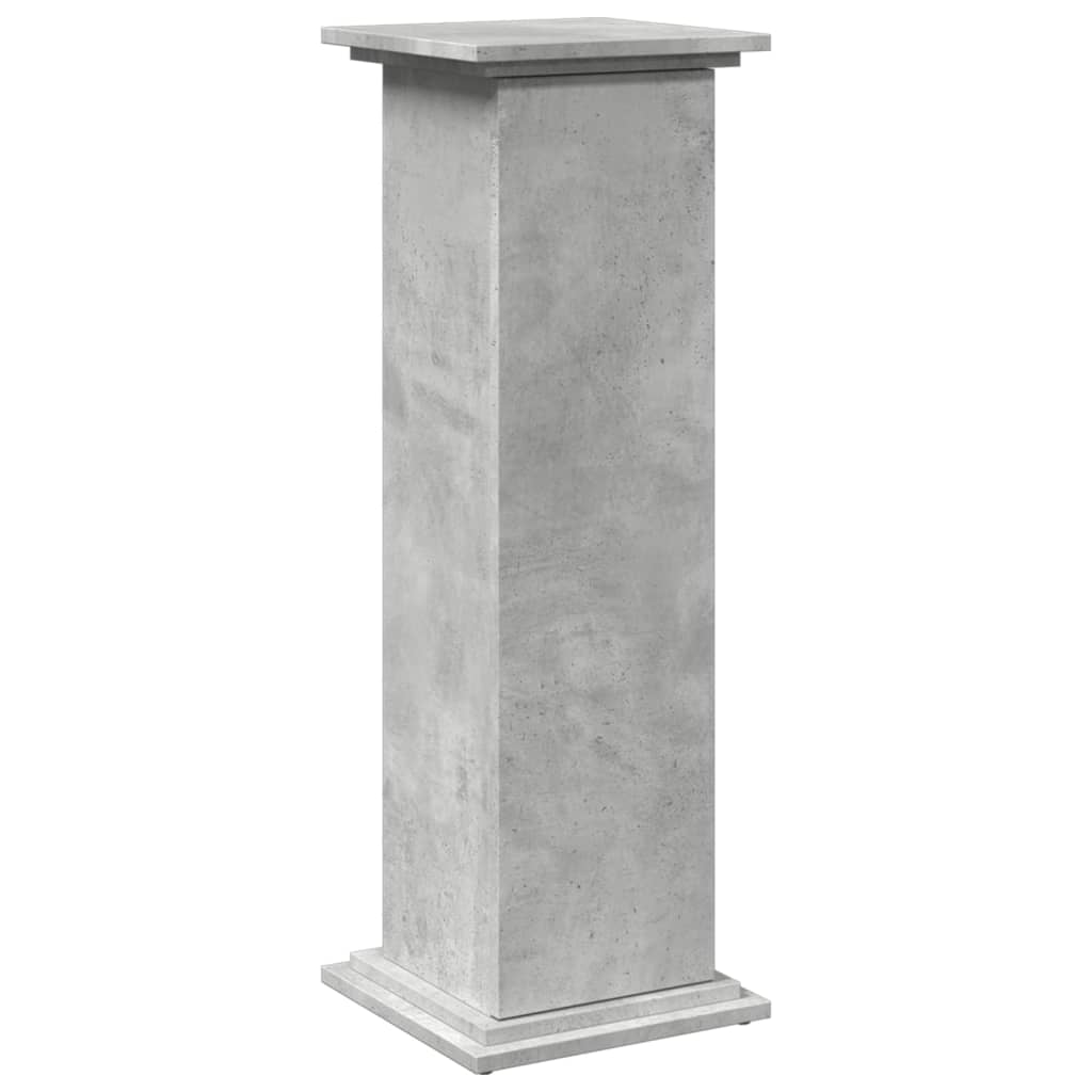 vidaXL Pedestal expositor con almacenaje gris hormigón 31x30x90 cm