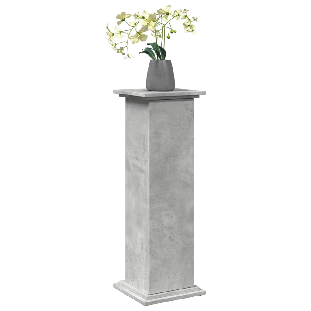 vidaXL Pedestal expositor con almacenaje gris hormigón 31x30x90 cm