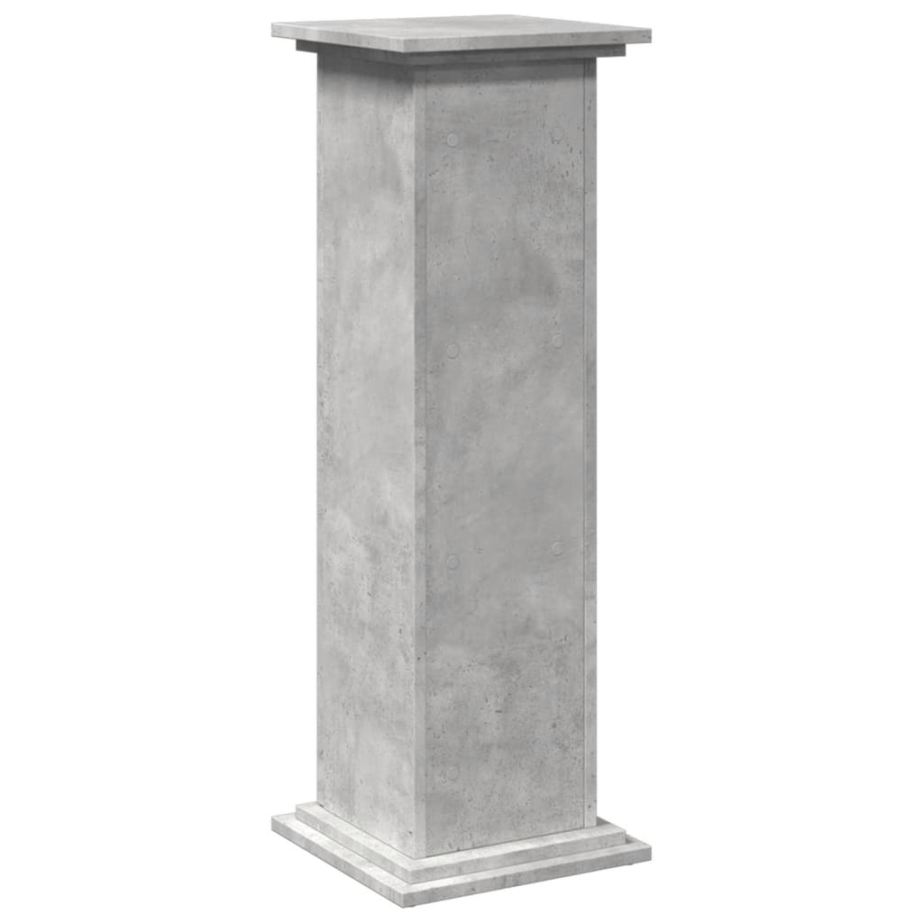 vidaXL Pedestal expositor con almacenaje gris hormigón 31x30x90 cm