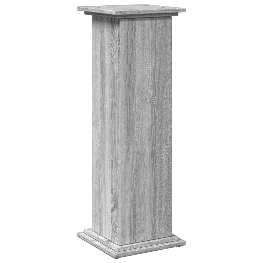 vidaXL Pedestal expositor con almacenaje gris Sonoma 31x30x90 cm