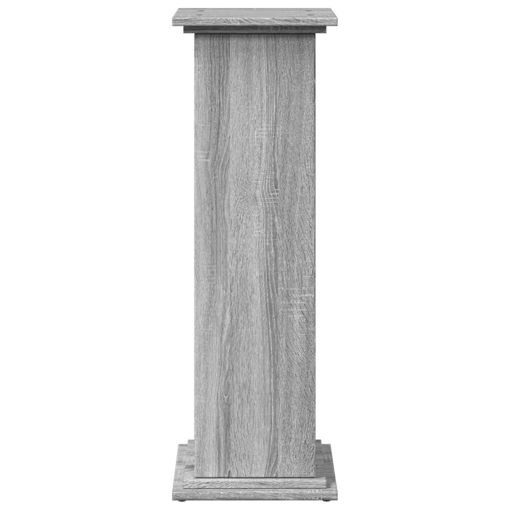 vidaXL Pedestal expositor con almacenaje gris Sonoma 31x30x90 cm