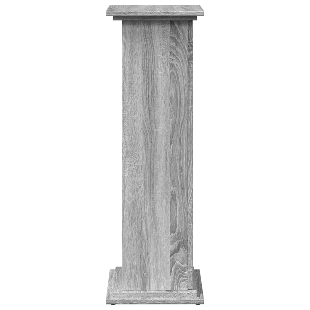 vidaXL Pedestal expositor con almacenaje gris Sonoma 31x30x90 cm