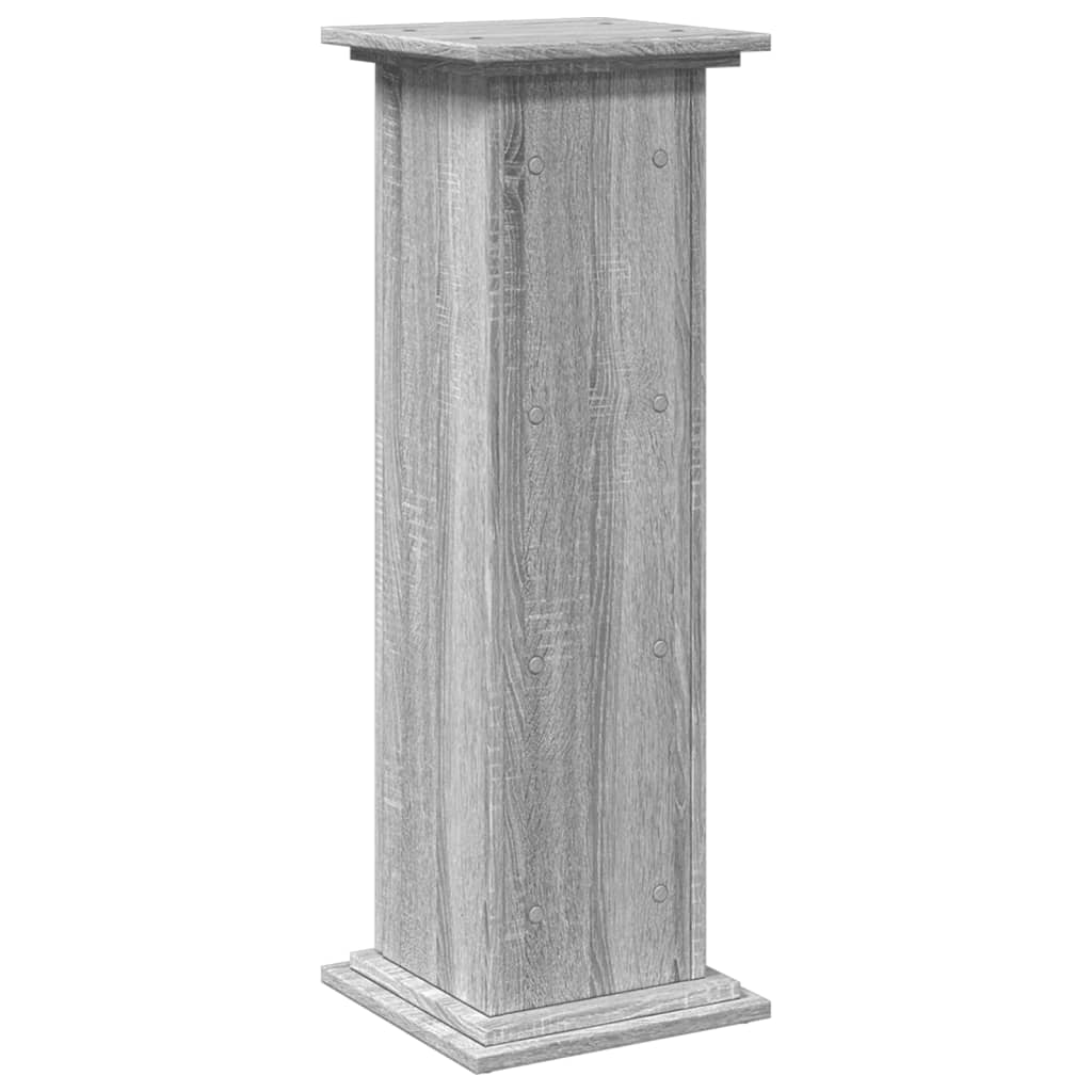 vidaXL Pedestal expositor con almacenaje gris Sonoma 31x30x90 cm