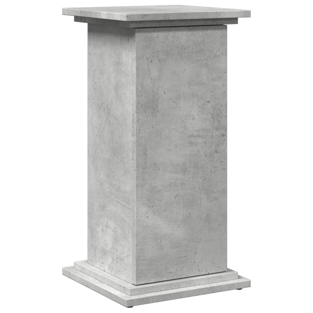 vidaXL Pedestal expositor con almacenaje gris hormigón 31x30x60 cm