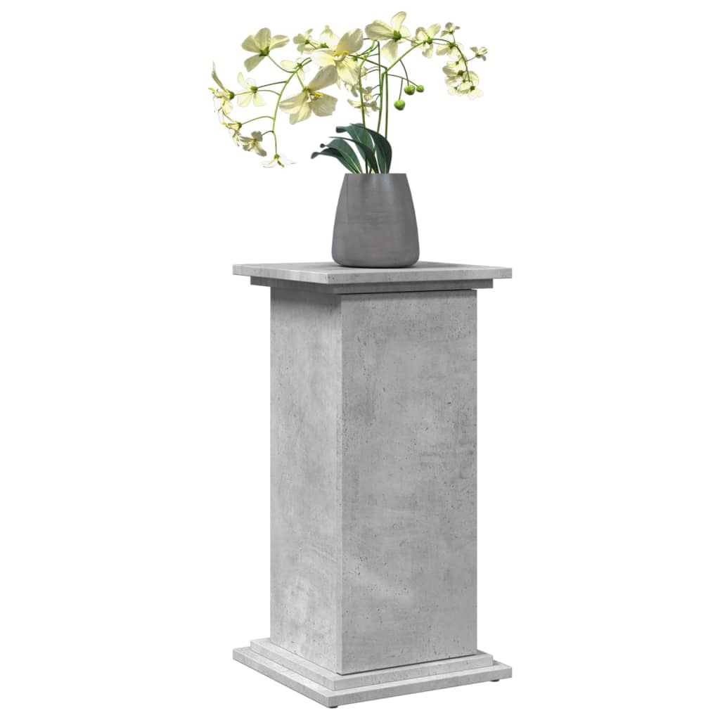 vidaXL Pedestal expositor con almacenaje gris hormigón 31x30x60 cm