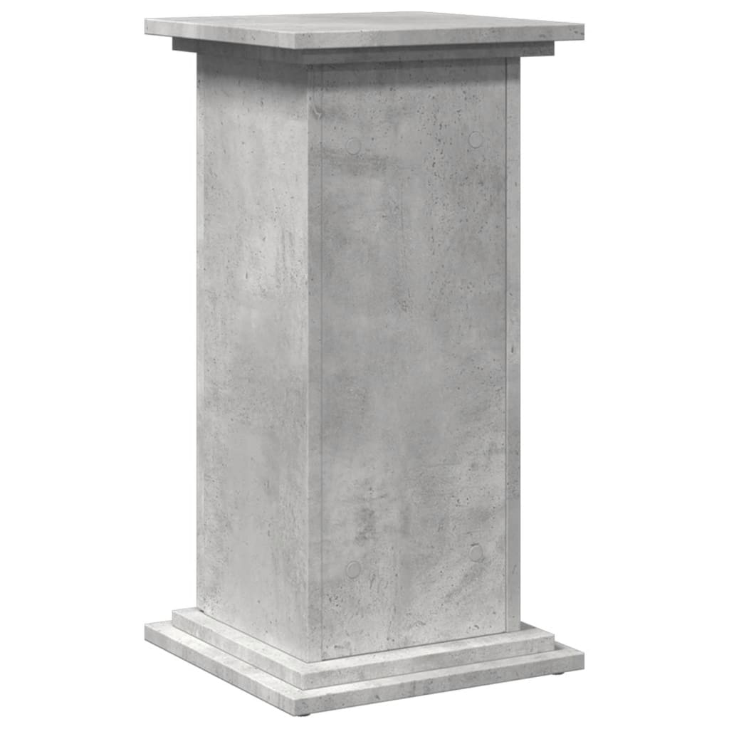 vidaXL Pedestal expositor con almacenaje gris hormigón 31x30x60 cm