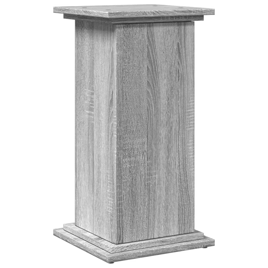 vidaXL Pedestal expositor con almacenaje gris Sonoma 31x30x60 cm