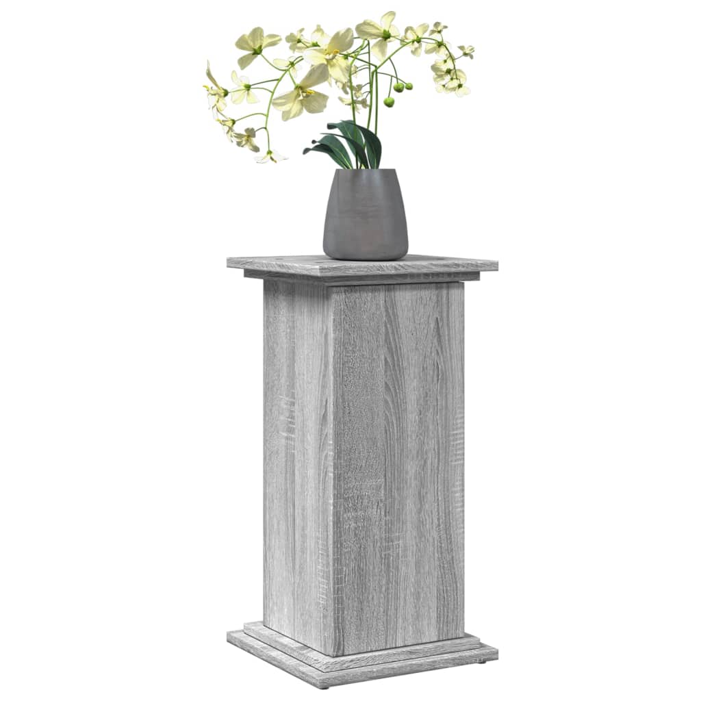 vidaXL Pedestal expositor con almacenaje gris Sonoma 31x30x60 cm