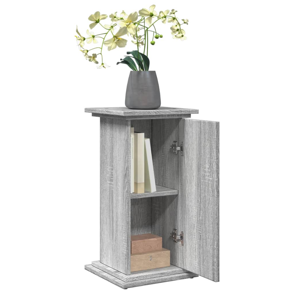 vidaXL Pedestal expositor con almacenaje gris Sonoma 31x30x60 cm