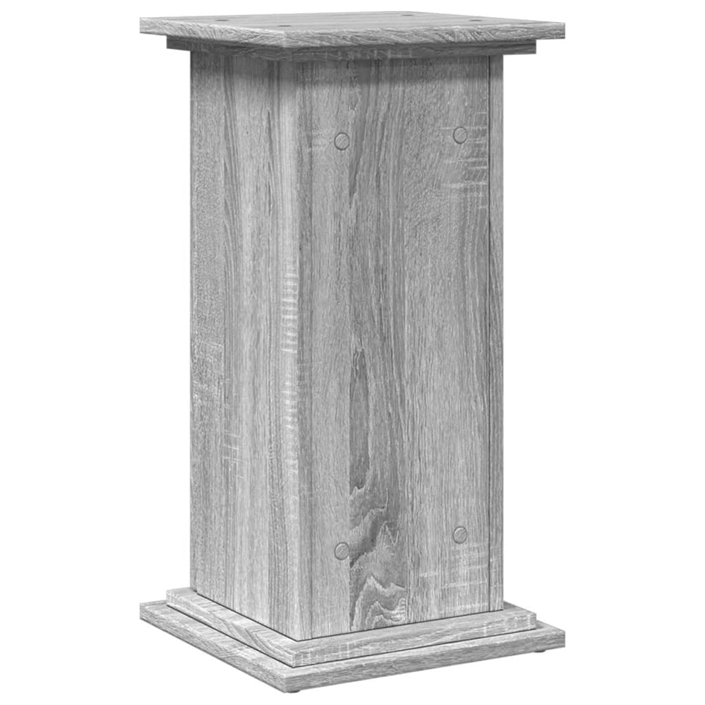 vidaXL Pedestal expositor con almacenaje gris Sonoma 31x30x60 cm