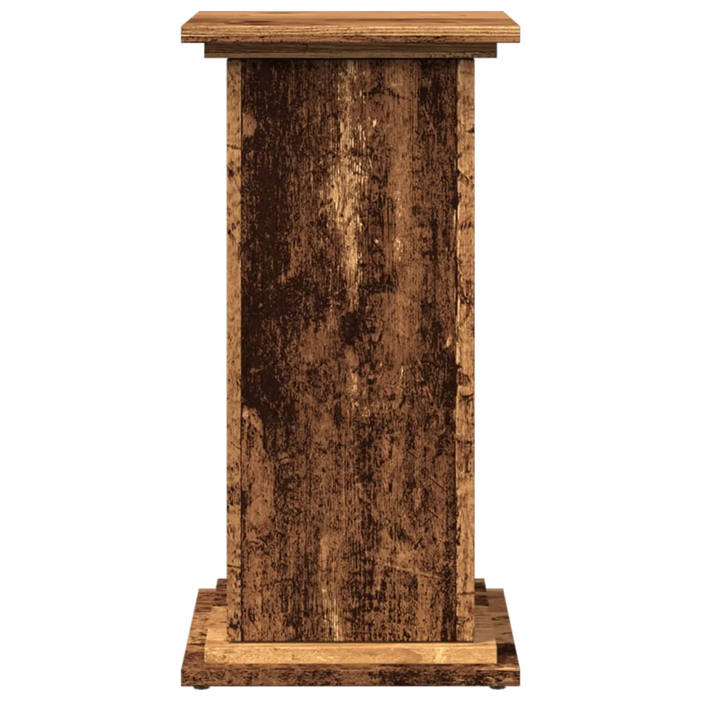 vidaXL Pedestal expositor con almacenaje madera envejecida 31x30x60 cm