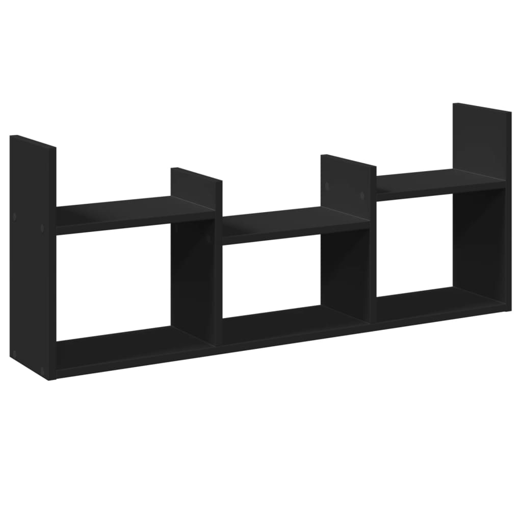 vidaXL Armario de pared madera de ingeniería negro 100x18x40 cm