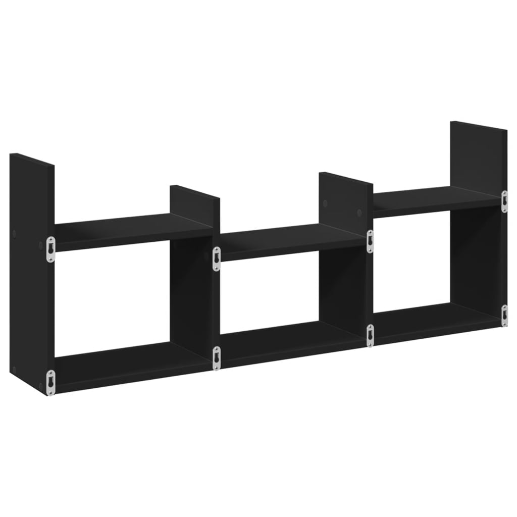 vidaXL Armario de pared madera de ingeniería negro 100x18x40 cm