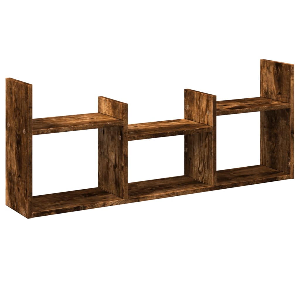 vidaXL Armario de pared madera ingeniería roble ahumado 100x18x40 cm