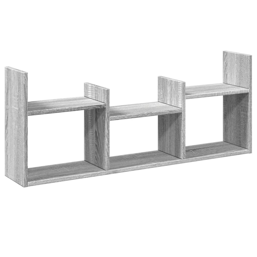 vidaXL Armario de pared madera de ingeniería gris Sonoma 100x18x40 cm