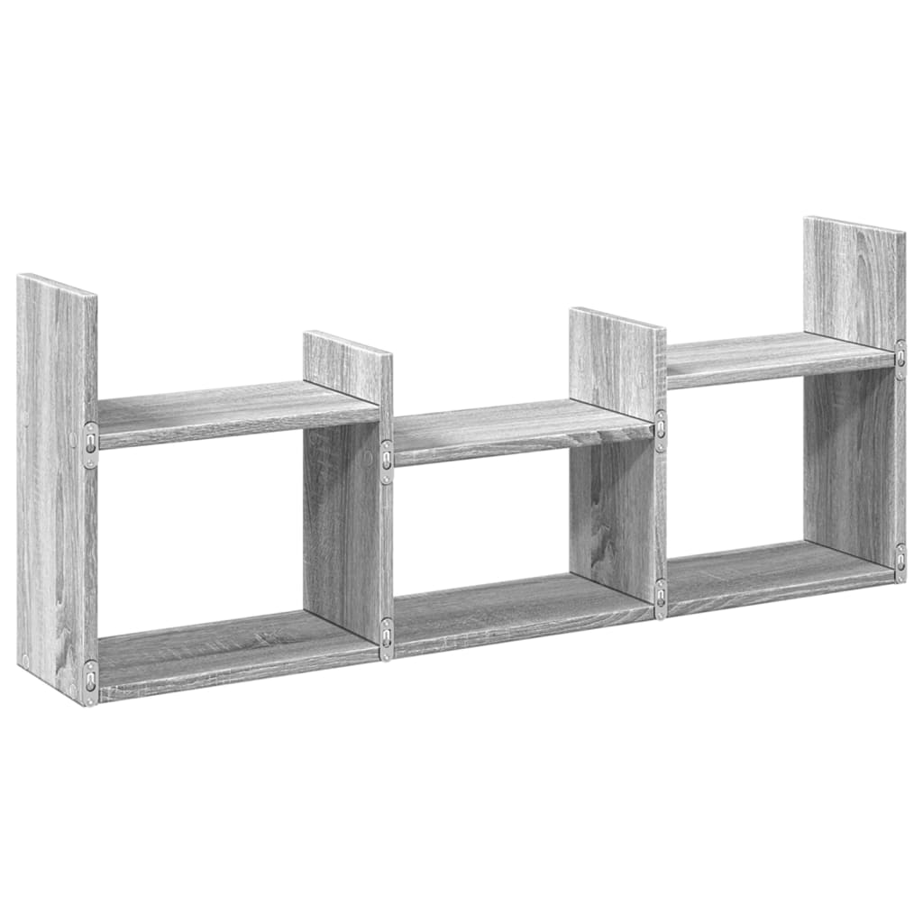 vidaXL Armario de pared madera de ingeniería gris Sonoma 100x18x40 cm