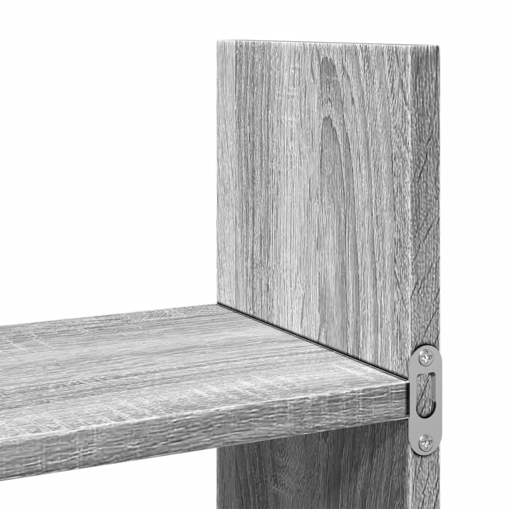 vidaXL Armario de pared madera de ingeniería gris Sonoma 100x18x40 cm