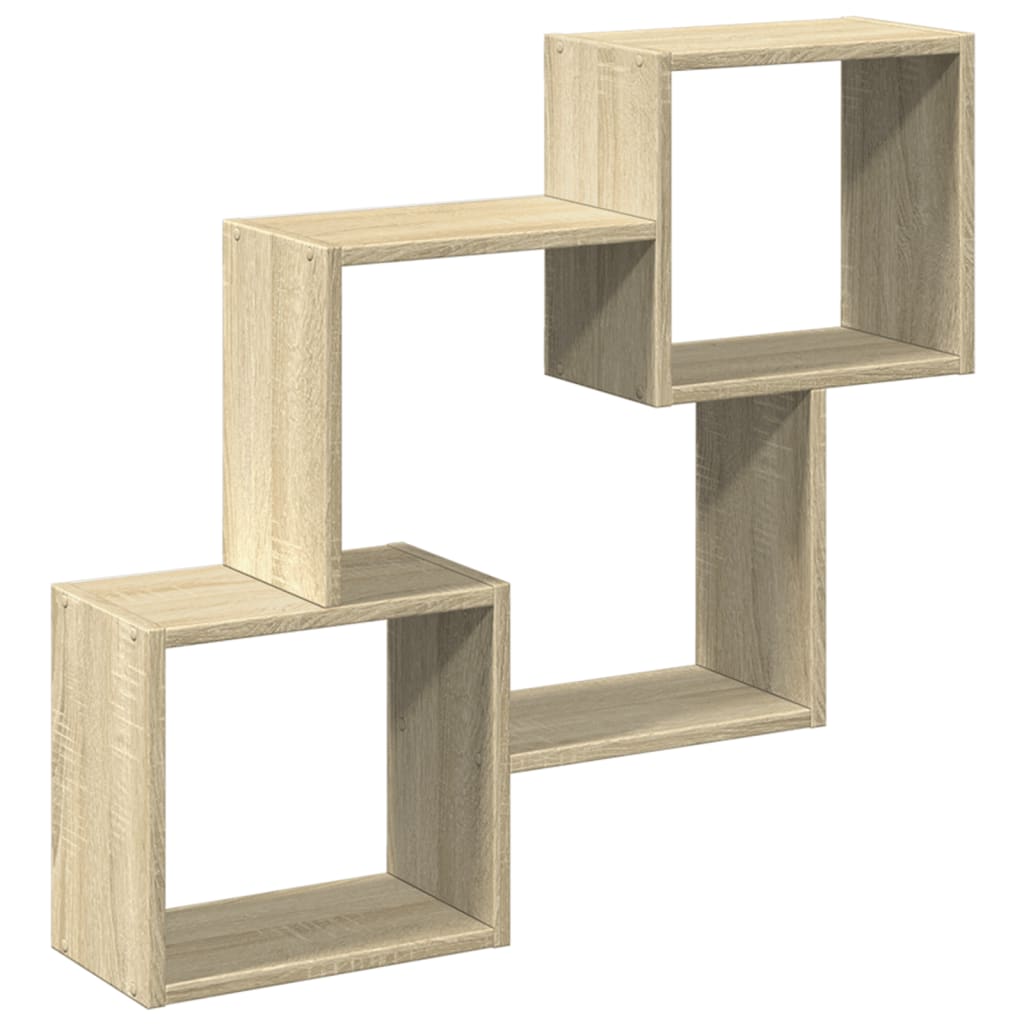 vidaXL Armario de pared madera de ingeniería roble sonoma 78x18x71 cm