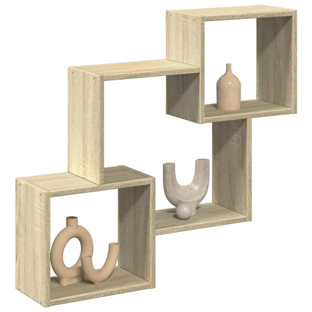 vidaXL Armario de pared madera de ingeniería roble sonoma 78x18x71 cm