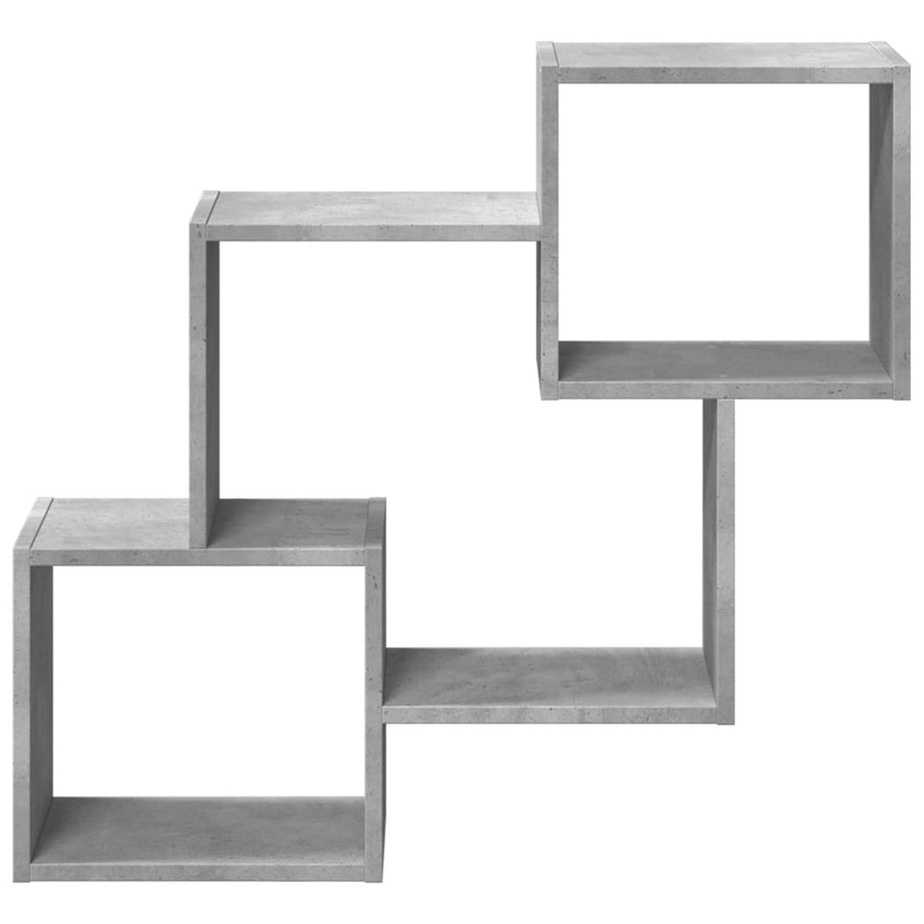 vidaXL Armario de pared madera de ingeniería gris hormigón 78x18x71 cm