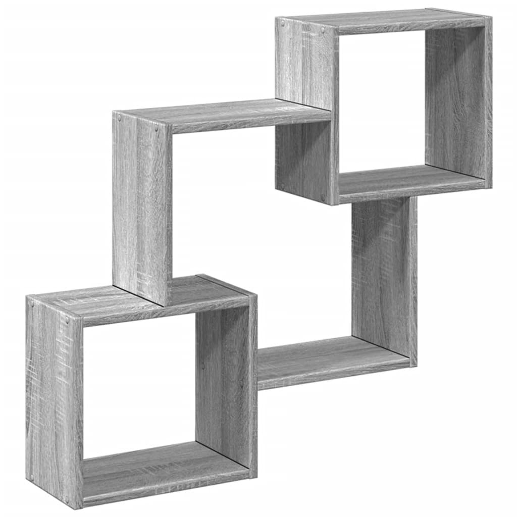 vidaXL Armario de pared madera de ingeniería gris Sonoma 78x18x71 cm