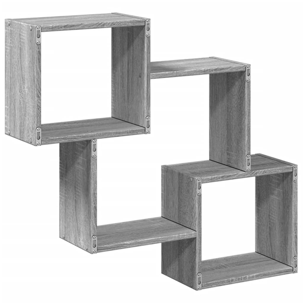 vidaXL Armario de pared madera de ingeniería gris Sonoma 78x18x71 cm