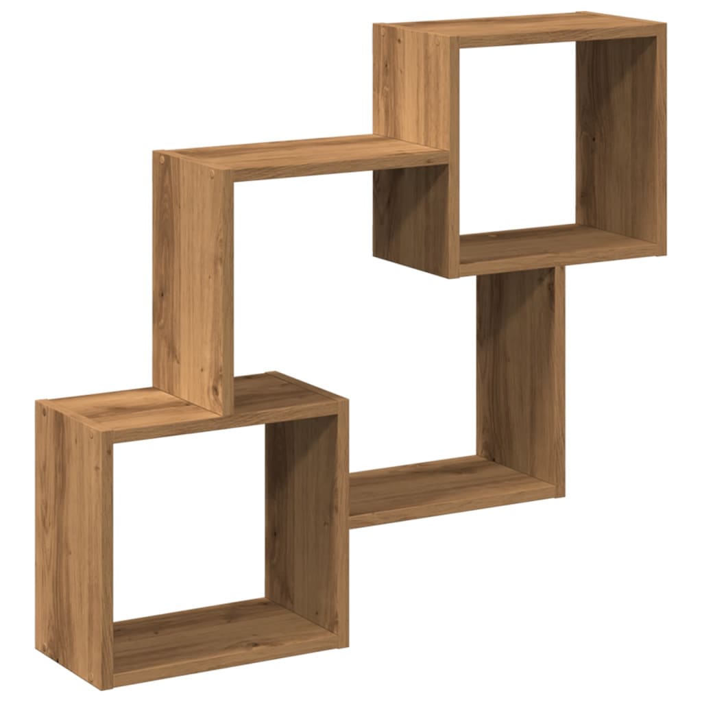 vidaXL Armario de pared madera ingeniería roble artesanal 78x18x71 cm