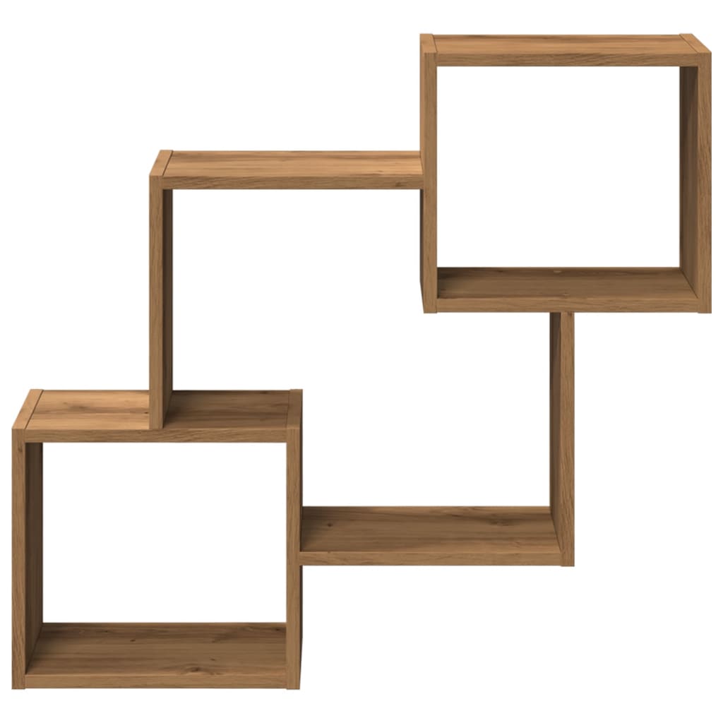 vidaXL Armario de pared madera ingeniería roble artesanal 78x18x71 cm