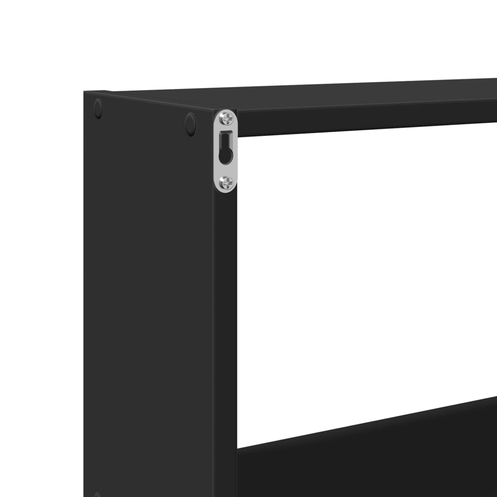 vidaXL Armario de pared madera de ingeniería negro 158x18x53 cm