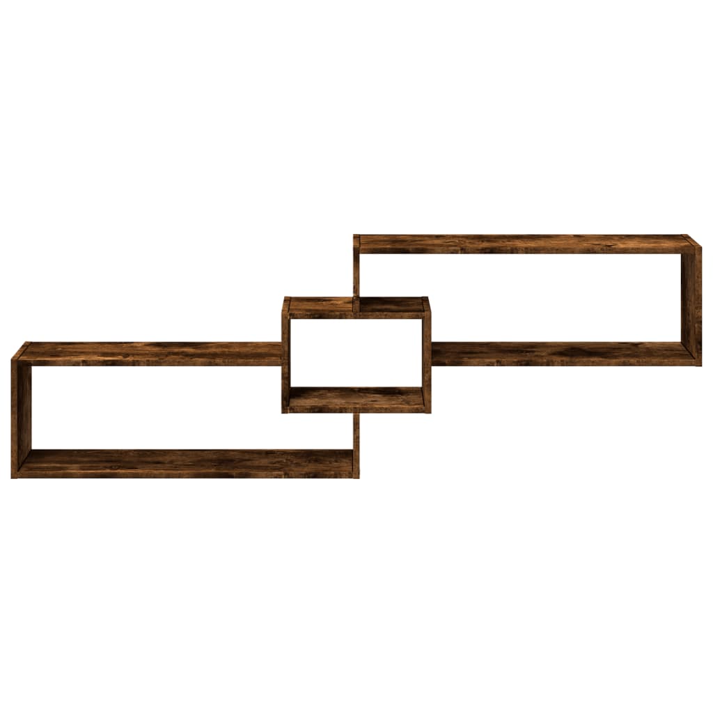 vidaXL Armario de pared madera ingeniería roble ahumado 158x18x53 cm