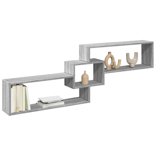 vidaXL Armario de pared madera de ingeniería gris Sonoma 158x18x53 cm