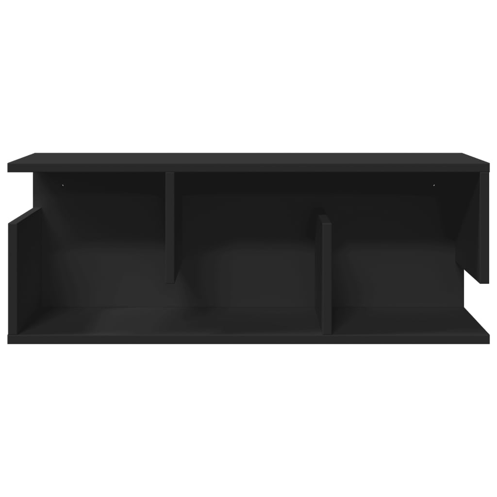 vidaXL Armario de pared madera de ingeniería negro 80x20x30 cm