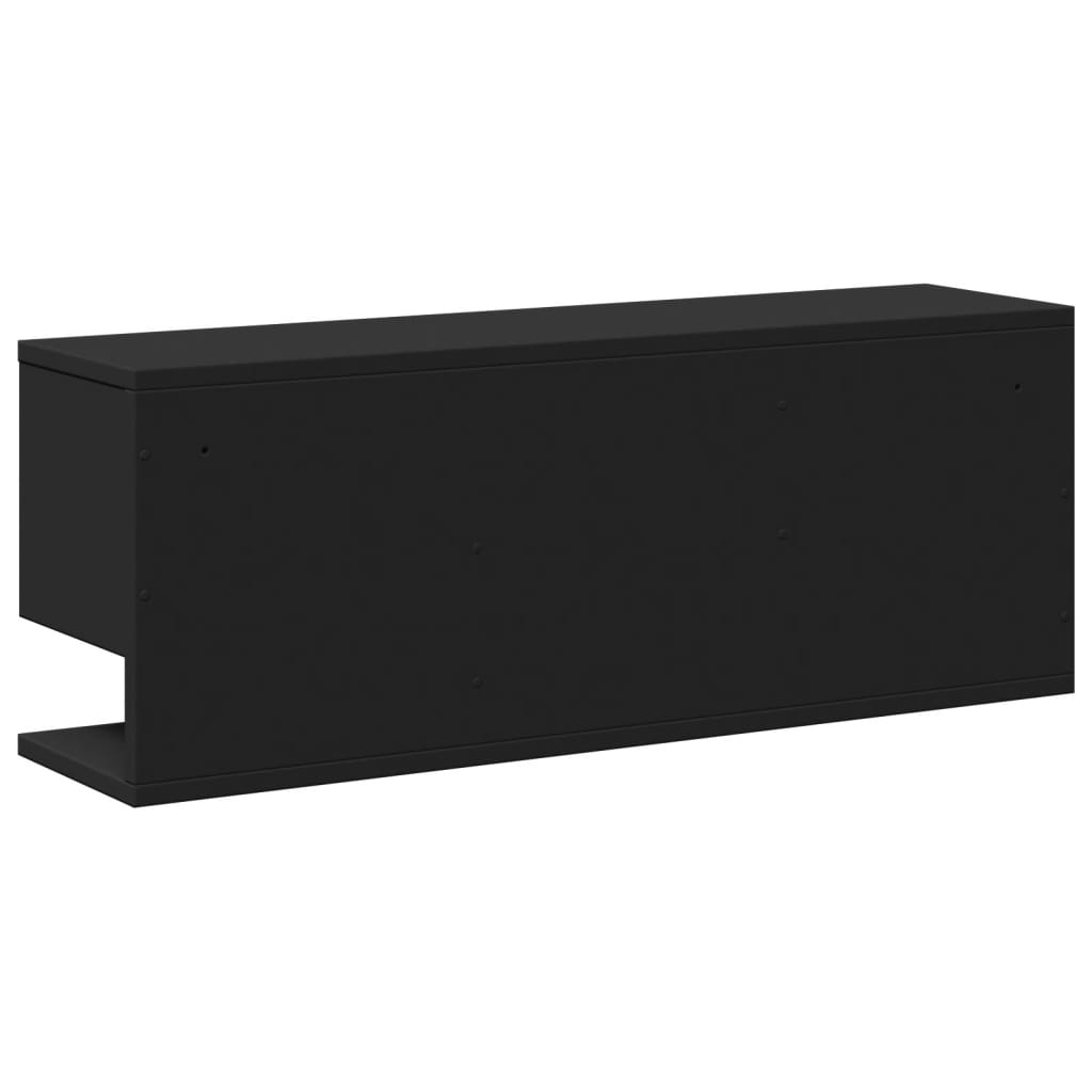 vidaXL Armario de pared madera de ingeniería negro 80x20x30 cm