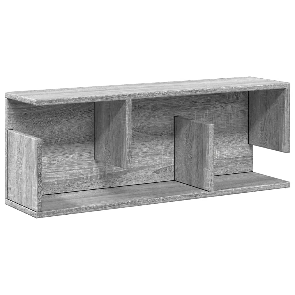 vidaXL Armario de pared madera de ingeniería gris Sonoma 80x20x30 cm