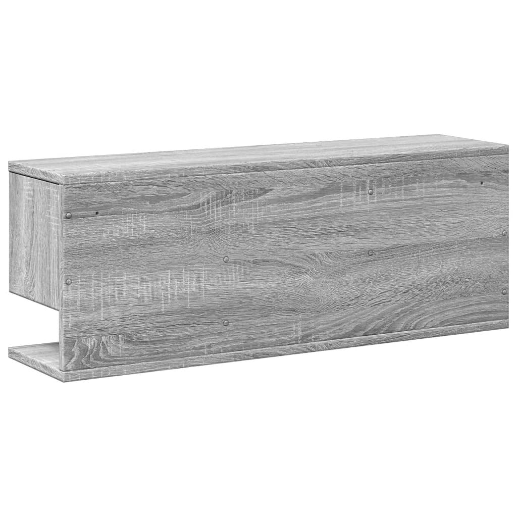 vidaXL Armario de pared madera de ingeniería gris Sonoma 80x20x30 cm