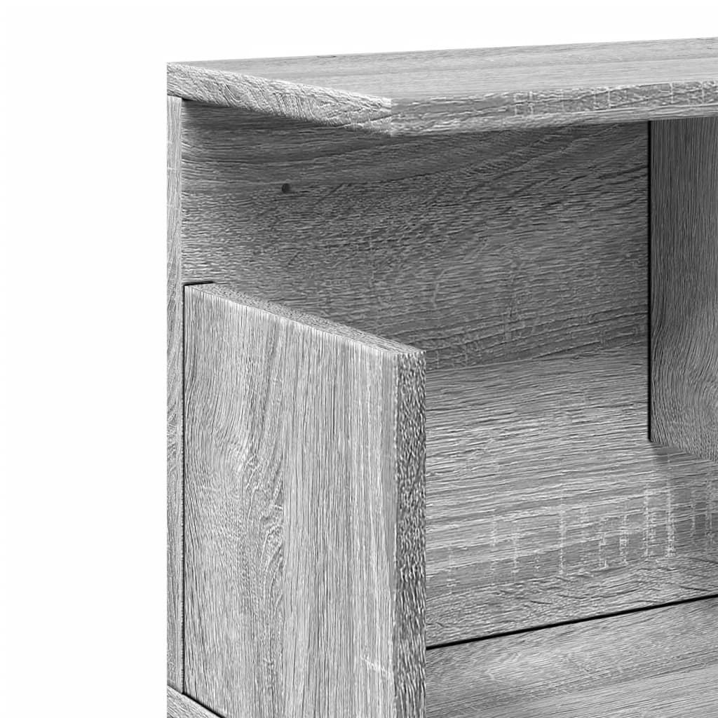 vidaXL Armario de pared madera de ingeniería gris Sonoma 80x20x30 cm